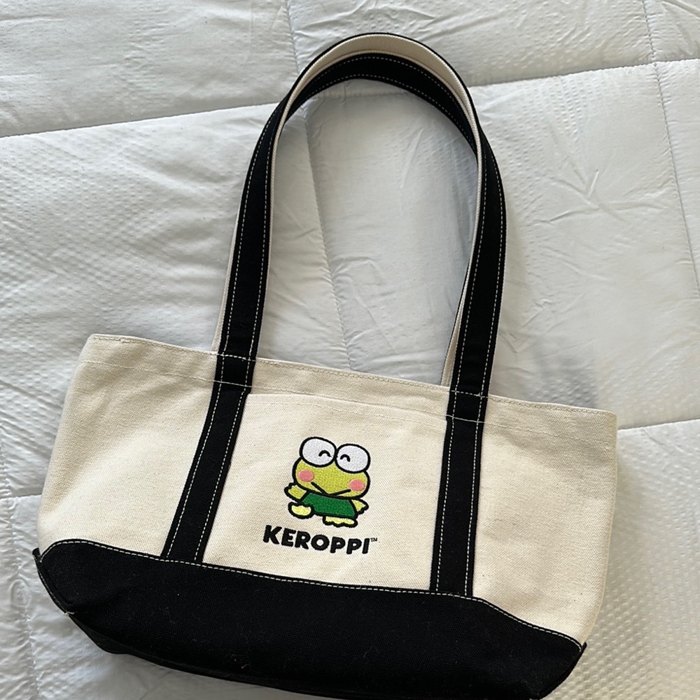Baggy Keroppi Canvas Tote Bag